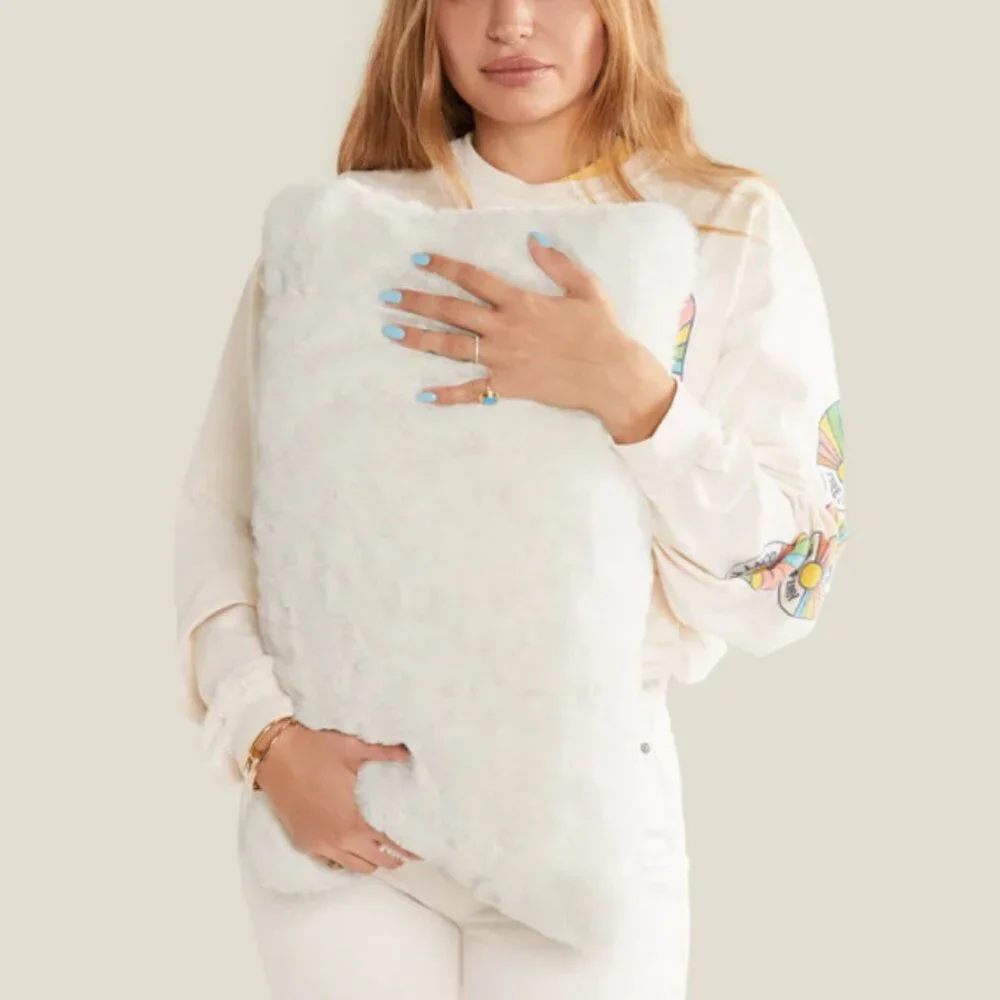New UnHide Squish Pillow Snow White Small Lumbar Rectangle 12